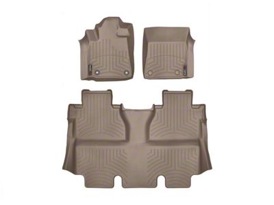 Weathertech DigitalFit Front and Rear Floor Liners; Tan (14-21 Tundra CrewMax)