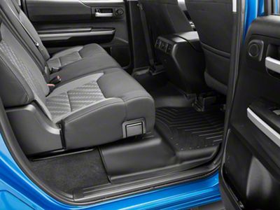 Weathertech DigitalFit Rear Floor Liner; Black (14-21 Tundra CrewMax)