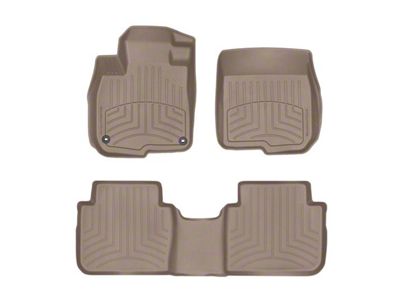 Weathertech Front and Rear Floor Liner HP; Tan (14-21 Tundra CrewMax)