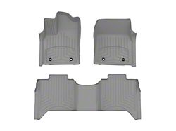 Weathertech Front and Rear Floor Liner HP; Gray (22-26 Tundra CrewMax)