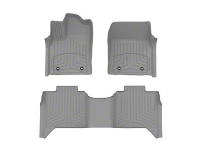 Weathertech Front and Rear Floor Liner HP; Gray (22-25 Tundra CrewMax)