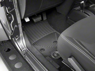Weathertech All-Weather Front Rubber Floor Mats; Black (07-18 Jeep Wrangler JK)