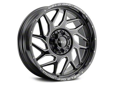 Weld Off-Road Fulcrum Gloss Black Milled 6-Lug Wheel; 20x9; 20mm Offset (05-15 Tacoma)