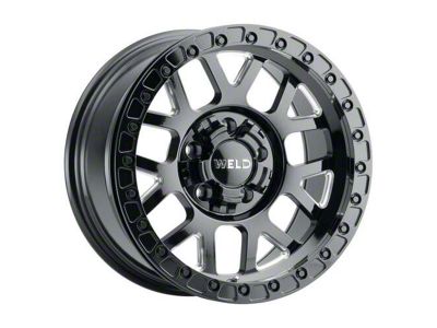 Weld Off-Road Cinch Beadlock Gloss Black Milled 6-Lug Wheel; 17x9; -12mm Offset (24-25 Tacoma)