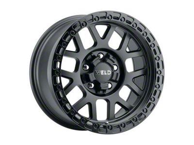 Weld Off-Road Cinch Satin Black with Gloss Black Ring 6-Lug Wheel; 17x9; 0mm Offset (24-25 Tacoma)