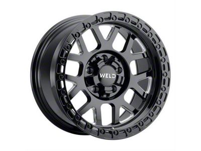Weld Off-Road Cinch Gloss Black Milled 6-Lug Wheel; 20x10; -18mm Offset (25-26 4Runner)