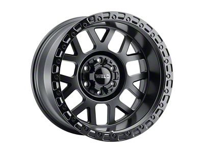 Weld Off-Road Cinch Satin Black with Gloss Black Ring 6-Lug Wheel; 20x9; 20mm Offset (25-26 4Runner)