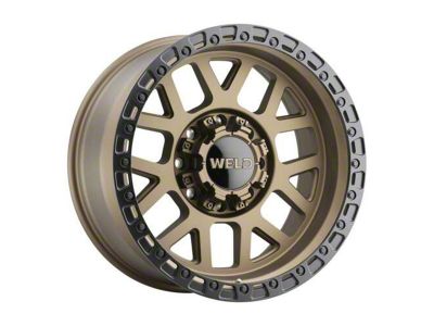 Weld Off-Road Cinch Satin Bronze with Satin Black Ring 6-Lug Wheel; 17x9; -12mm Offset (25-26 4Runner)