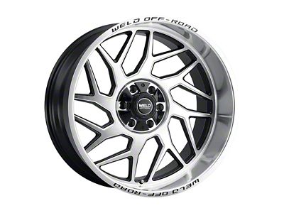 Weld Off-Road Fulcrum Gloss Black Machined 6-Lug Wheel; 20x12; -44mm Offset (25-26 4Runner)