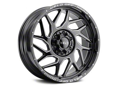 Weld Off-Road Fulcrum Gloss Black Milled 6-Lug Wheel; 20x9; 20mm Offset (25-26 4Runner)