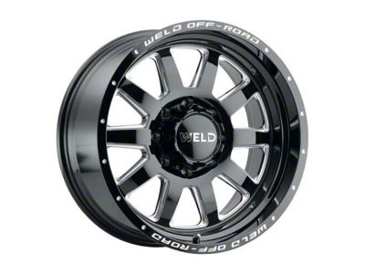 Weld Off-Road Stealth Gloss Black Milled 6-Lug Wheel; 20x9; 0mm Offset (25-26 4Runner)