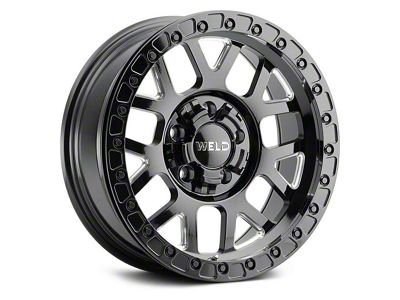Weld Off-Road Cinch Gloss Black Milled 6-Lug Wheel; 20x10; -18mm Offset (21-25 Bronco, Excluding Raptor)
