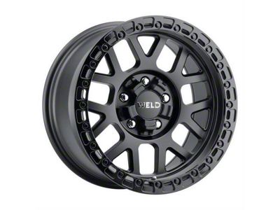 Weld Off-Road Cinch Satin Black with Gloss Black Ring 6-Lug Wheel; 20x10; -18mm Offset (21-25 Bronco, Excluding Raptor)