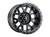 Weld Off-Road Cinch Satin Black with Gloss Black Ring 6-Lug Wheel; 20x10; -18mm Offset (21-25 Bronco, Excluding Raptor)