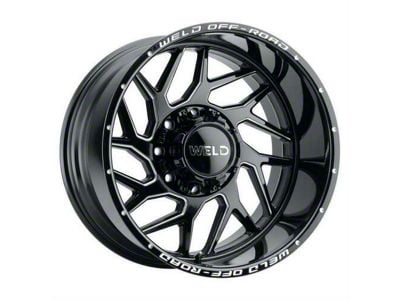Weld Off-Road Fulcrum Gloss Black Milled 6-Lug Wheel; 20x10; -18mm Offset (21-25 Bronco, Excluding Raptor)