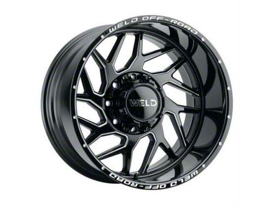 Weld Off-Road Fulcrum Gloss Black Milled 6-Lug Wheel; 20x12; -44mm Offset (21-25 Bronco, Excluding Raptor)