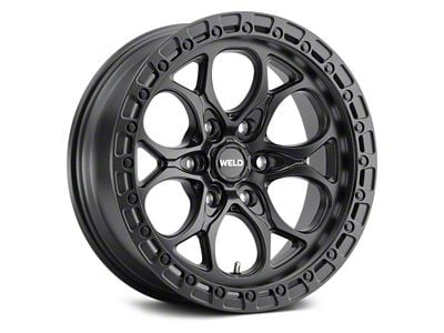 Weld Off-Road Ledge Six Satin Black 6-Lug Wheel; 20x12; -44mm Offset (22-25 Bronco Raptor)