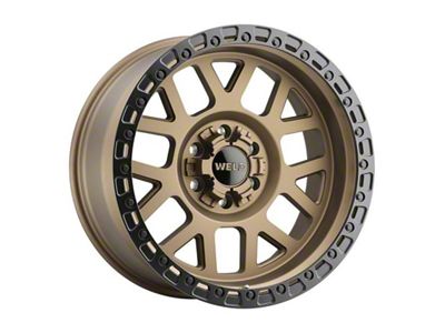 Weld Off-Road Cinch Satin Bronze with Satin Black Ring 6-Lug Wheel; 17x10; -25mm Offset (22-25 Bronco Raptor)
