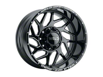 Weld Off-Road Fulcrum Gloss Black Milled 6-Lug Wheel; 20x12; -44mm Offset (22-25 Bronco Raptor)