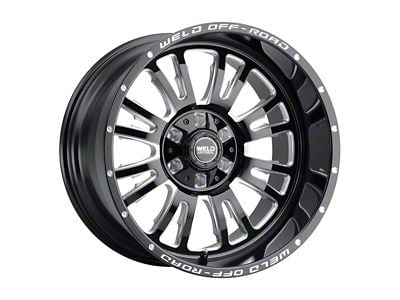 Weld Off-Road Slingblade Gloss Black Milled 6-Lug Wheel; 20x9; 0mm Offset (22-25 Bronco Raptor)