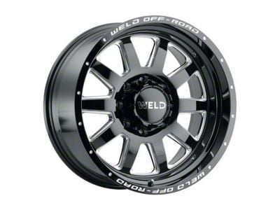 Weld Off-Road Stealth Gloss Black Milled 6-Lug Wheel; 20x10; -18mm Offset (22-25 Bronco Raptor)
