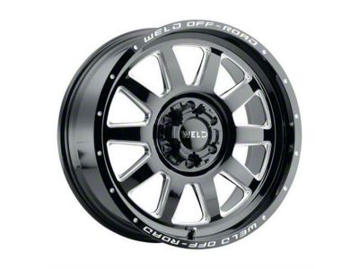 Weld Off-Road Stealth Gloss Black Milled 6-Lug Wheel; 20x9; 0mm Offset (21-25 Bronco, Excluding Raptor)