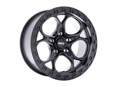 Weld Off-Road Ledge Satin Black Wheel; 17x9; -12mm Offset (05-10 Jeep Grand Cherokee WK, Excluding SRT8)