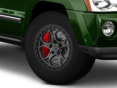 Weld Off-Road Ledge Satin Gunmetal with Satin Black Ring Wheel; 17x9; 0mm Offset (05-10 Jeep Grand Cherokee WK, Excluding SRT8)