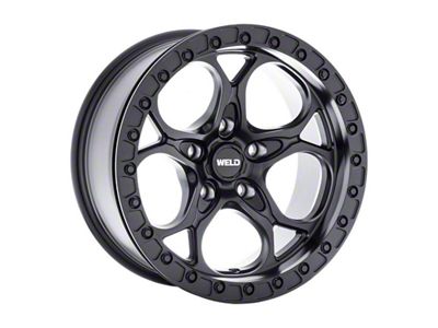 Weld Off-Road Ledge True Beadlock Satin Black Wheel; 17x9; -35mm Offset (07-18 Jeep Wrangler JK)