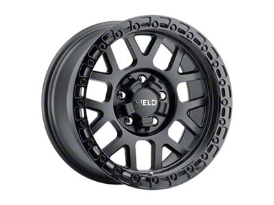 Weld Off-Road Cinch Satin Black with Gloss Black Ring 6-Lug Wheel; 17x10; -25mm Offset (16-23 Tacoma)