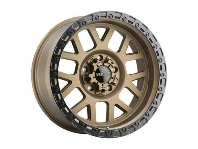 Weld Off-Road Cinch Satin Bronze with Satin Black Ring 6-Lug Wheel; 17x9; 0mm Offset (16-23 Tacoma)