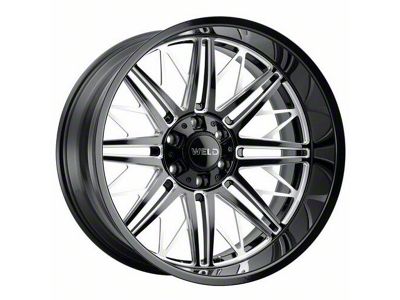 Weld Off-Road Cascade Gloss Black Milled 6-Lug Wheel; 22x12; -44mm Offset (16-24 Titan XD)