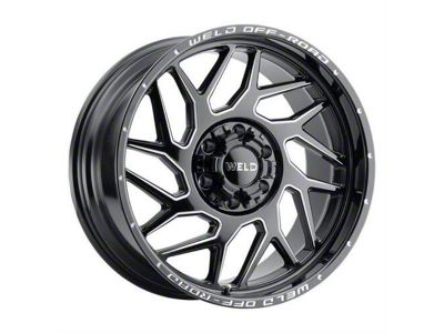 Weld Off-Road Fulcrum Gloss Black Machined 6-Lug Wheel; 20x10; -18mm Offset (16-24 Titan XD)