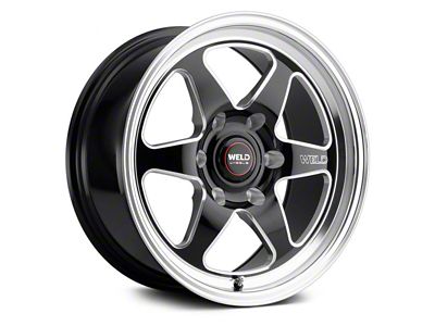 Weld Racing Ventura 6 Drag Gloss Black Milled 6-Lug Wheel; 17x10; 42mm Offset (22-25 Bronco Raptor)
