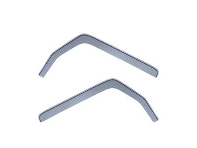 WELLvisors In-Channel Style Window Visors Wind Deflectors; Front Only; Dark Tint (07-18 Jeep Wrangler JK 2-Door)