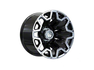 Wesrock Wheels Blaze Gloss Black Machined Silver Decorative Bolts 6-Lug Wheel; 20x10; -12mm Offset (24-25 Tacoma)