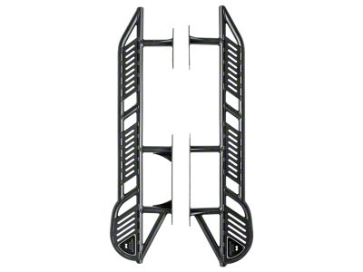 Westcott Designs 0-Degree DOM Steel Rock Sliders; TIG Welded; Black (10-24 4Runner)