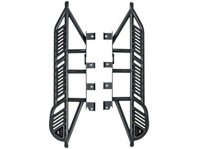 Westcott Designs 0-Degree HREW Steel Rock Sliders; MIG Welded; Black (25-26 4Runner)