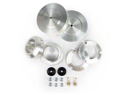 Westcott Designs 1.60 to 1.70-Inch Front / 1.25-Inch Rear PreLoad Collar Lift Kit; Raw Aluminum (21-24 4Runner TRD Pro w/ FOX Suspension)