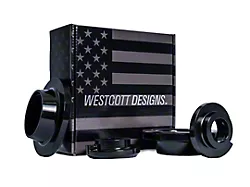 Westcott Designs 2.50-Inch Front / 0.75-Inch Rear PreLoad Collar Lift Kit; Raw Aluminum (24-25 Tacoma TRD Sport)