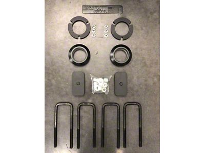 Westcott Designs 1.50-Inch Front / 1-Inch Rear PreLoad Collar Lift Kit; Black Anodized (18-21 Tundra TRD Pro w/ FOX Suspension)