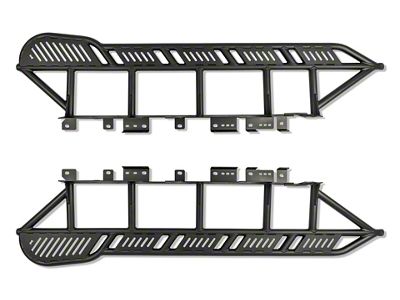 Westcott Designs 20-Degree DOM Steel Rock Sliders; MIG Welded; Black (22-26 Tundra CrewMax w/ 5-1/2-Foot Bed)