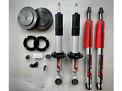 Westcott Designs 3-Inch Front / 1.50-Inch Rear PreLoad Collar Lift Kit with TRD Shocks; Black Anodized (22-25 Tundra)