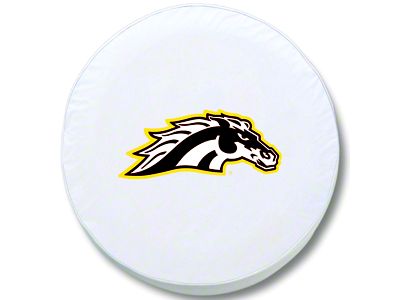 Western Michigan University Spare Tire Cover; White (66-18 Jeep CJ5, CJ7, Wrangler YJ, TJ & JK)
