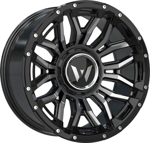 Western Wheels Toyota 4-Runner DR74 Black Machined Face Black Insert ...
