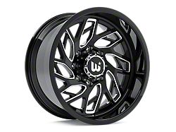 Western Wheels MS83 Gloss Black with Milling Spokes 6-Lug Wheel; 20x10; -12mm Offset (04-15 Titan)