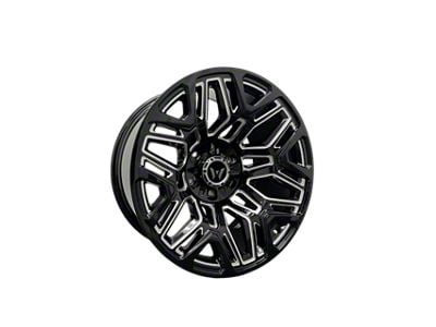Western Wheels TUNDRA Gloss Black with Milling Spokes 6-Lug Wheel; 20x10; -12mm Offset (21-25 Bronco, Excluding Raptor)