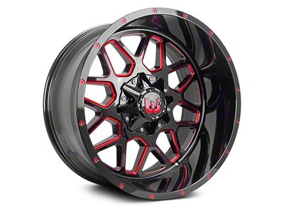 Western Wheels CORRAL Gloss Black with Bronze Face and Spot Wheel; 22x12; -44mm Offset (22-25 Jeep Grand Cherokee WL)