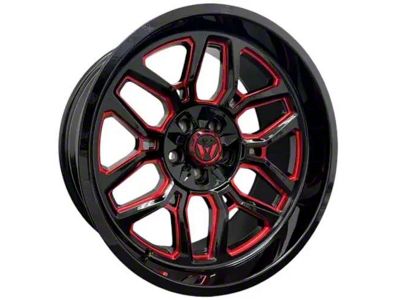 Western Wheels RANGER Candy Red Milling Wheel; 20x10; -24mm Offset (97-06 Jeep Wrangler TJ)