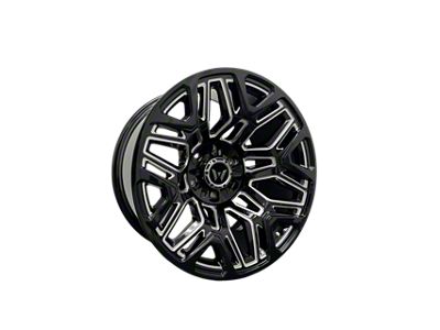 Western Wheels TUNDRA Gloss Black with Milling Spokes Wheel; 20x10; -12mm Offset (76-86 Jeep CJ7)